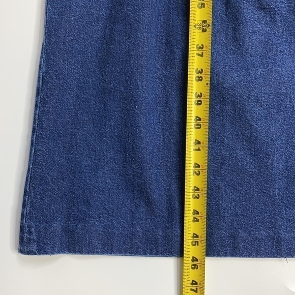 Vintage 90's Denim Overall Maxi Jean Dress Large - Picture 10 of 12